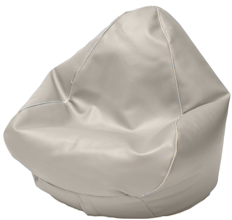 Retro Vinyl Bean Bag in Marshmallow White