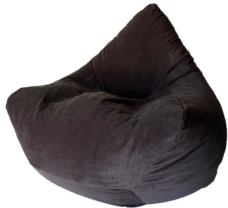 Mock Suede Stretch Brown Bean Bag