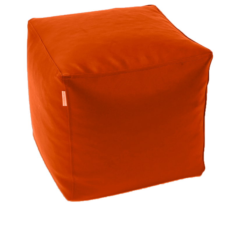 Classic Cube Vinyl Austex Ottoman in Assorted Colours