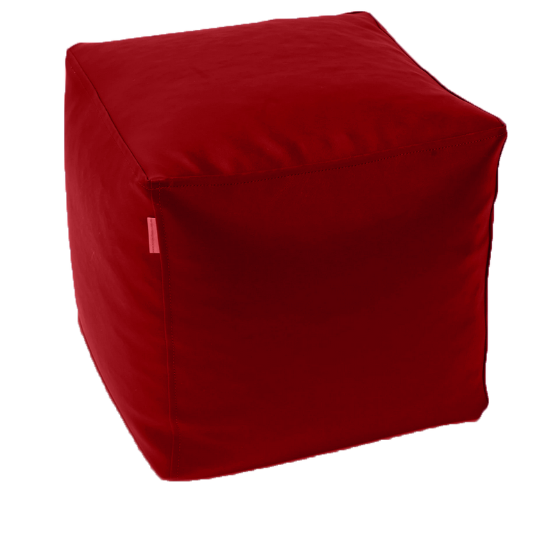 Classic Cube Vinyl Austex Ottoman in Assorted Colours