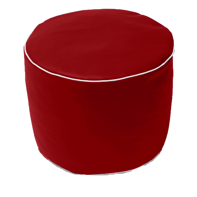 Retro Vinyl Austex Round Ottoman in Assorted Colours