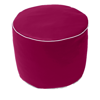 Retro Vinyl Round Ottoman in Assorted Colours