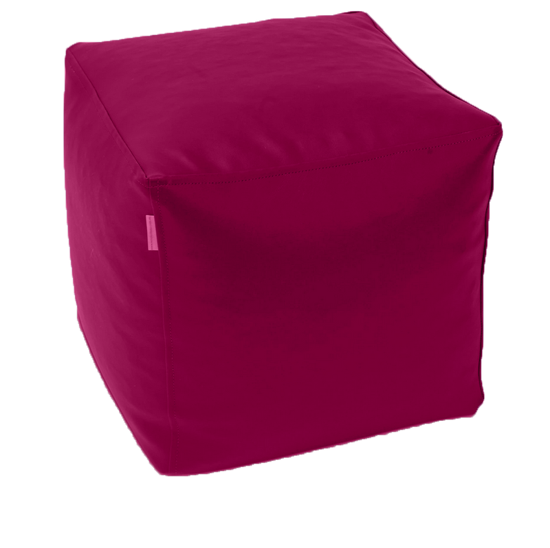 Classic Cube Vinyl Ottoman in Primrose