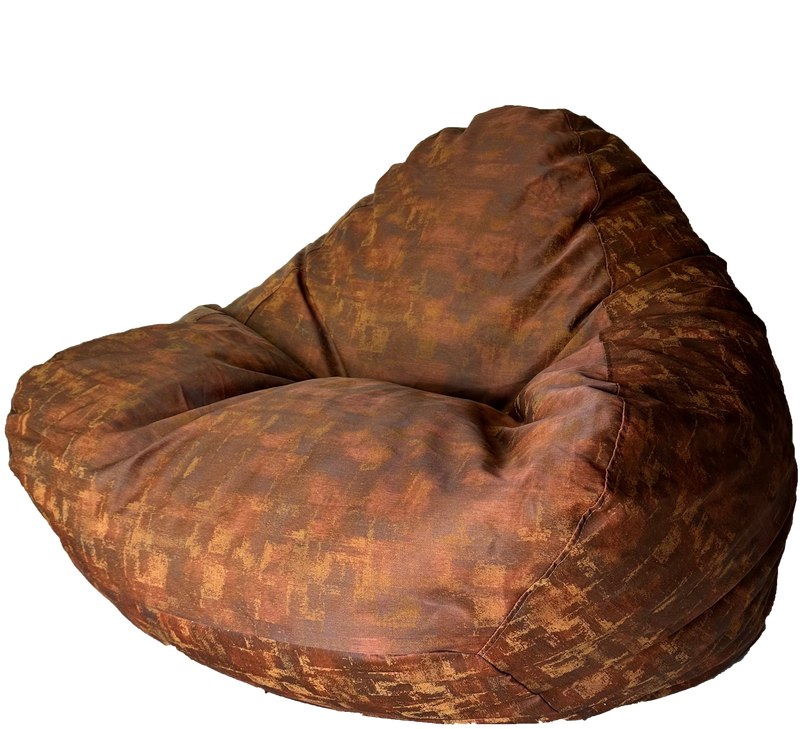 Rusty Volcano Orange Brown Bean Bag