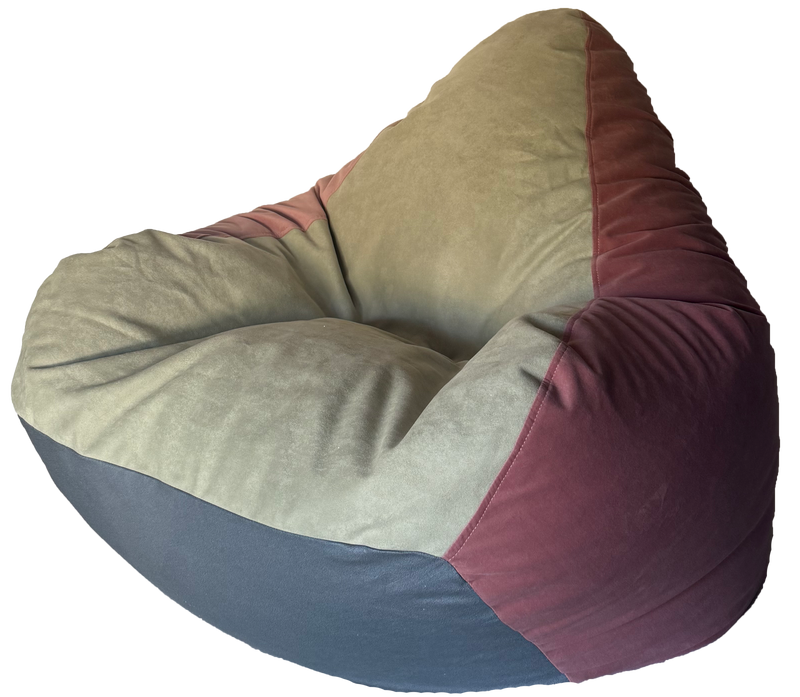 Designer Split Macrosuede Sage Green / Allure Pink Velvet Bean Bag
