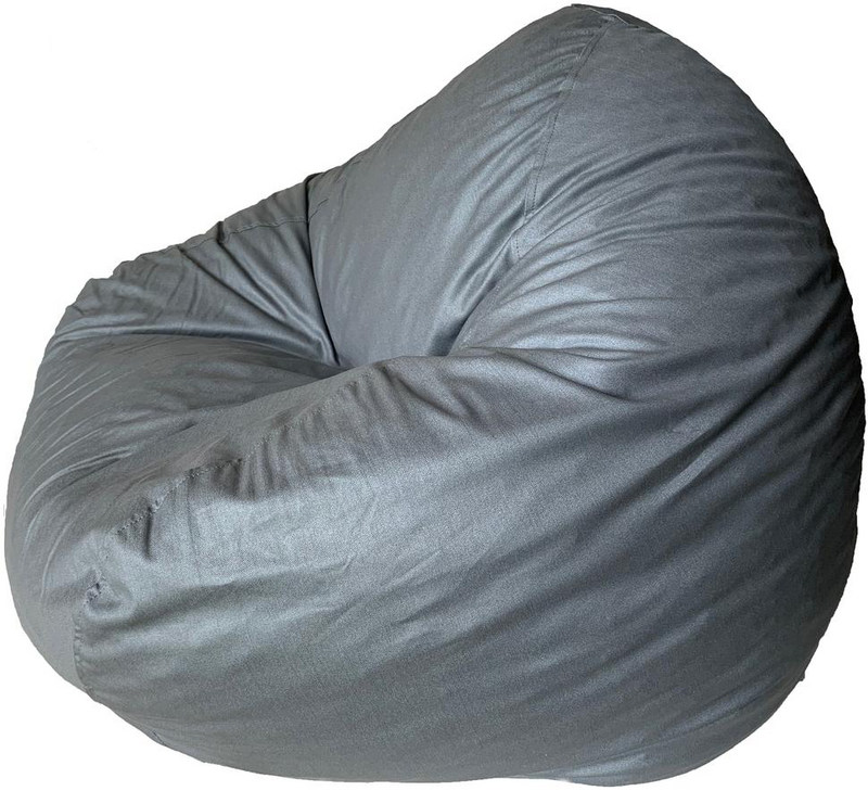 Bradmill Denim King Size Bean Bag in Silver Grey