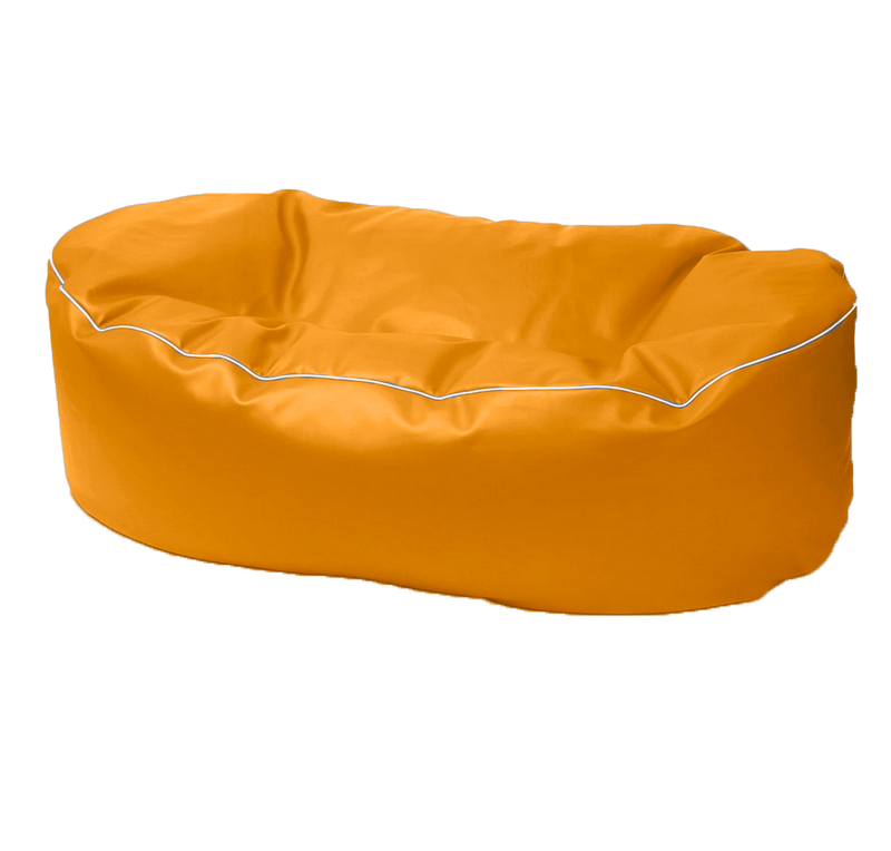 Retro 2 Metre Vinyl Couch in Sorbet Orange