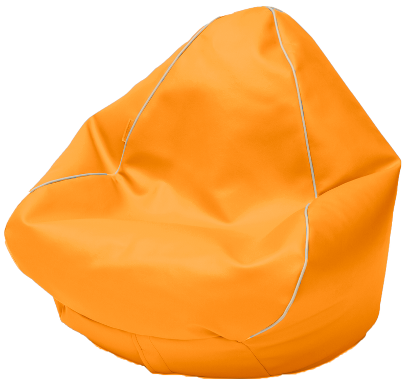 Retro Vinyl Bean Bag in Sorbet Orange