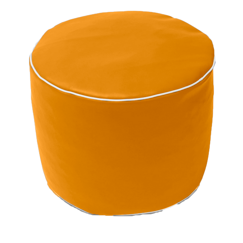 Retro Vinyl Round Ottoman in Assorted Colours