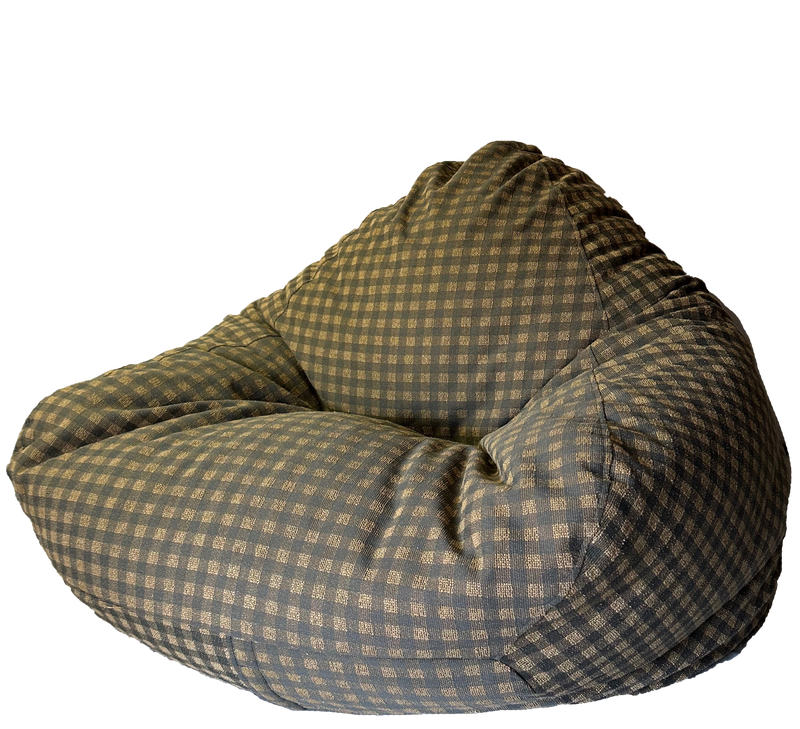 Brown and Caramel Tartan Bean Bag
