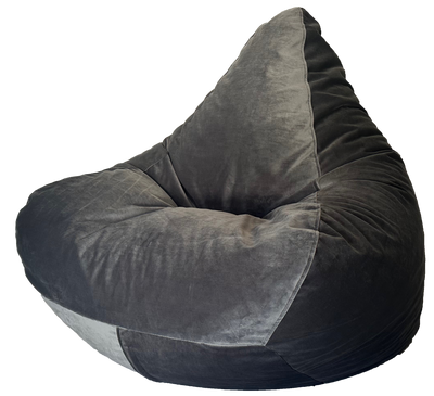 Zepel Special Warlock Super Mega Ultra Soft Silky Satin Velvet Bean Bag Aluminium Grey