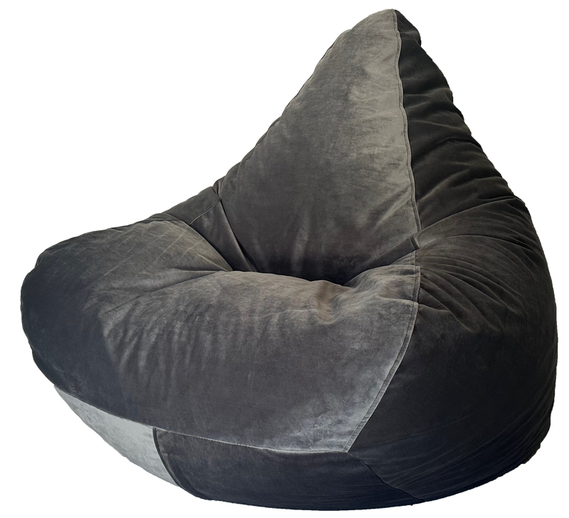 Zepel Special Warlock Super Mega Ultra Soft Silky Satin Velvet Bean Bag Aluminium Grey