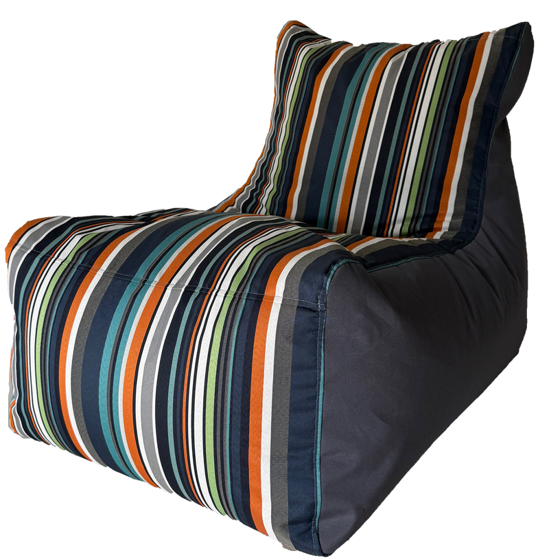 *NEW* Zircon Superior Stripe a Sun Chaser L-Shape Extra Wide Bean Bag Chair Outdoor in Assorted Colours
