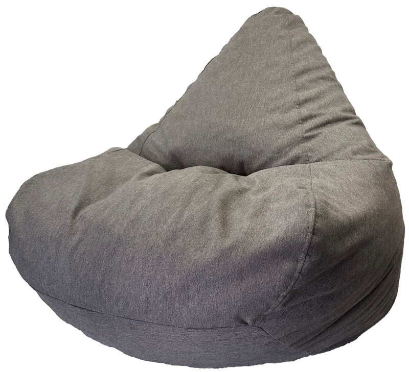 Atlas Luxury Bean Bag in Raisin Grey