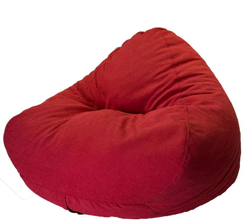 Atlas Luxury Bean Bag in Pepper Red