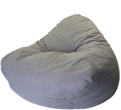 Atlas Luxury Bean Bag in Light Grey