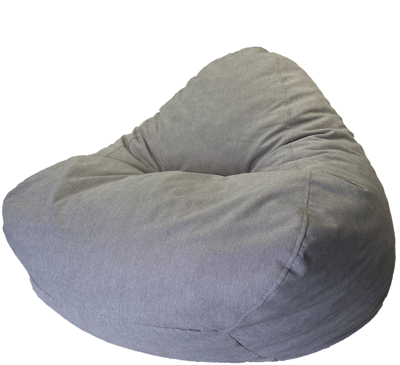 Atlas Luxury Bean Bag in Light Grey