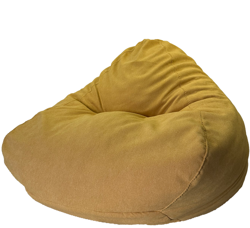 Atlas Luxury Bean Bag in Mustard Yellow