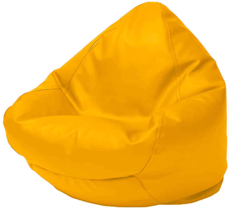 Kids Classic Vinyl Bean Bag in Canary Yellow - 1 to 4 Years old