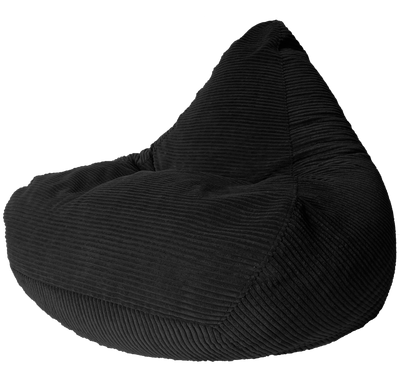 Profile Corduroy Luxury Bean Bag in Jet Black