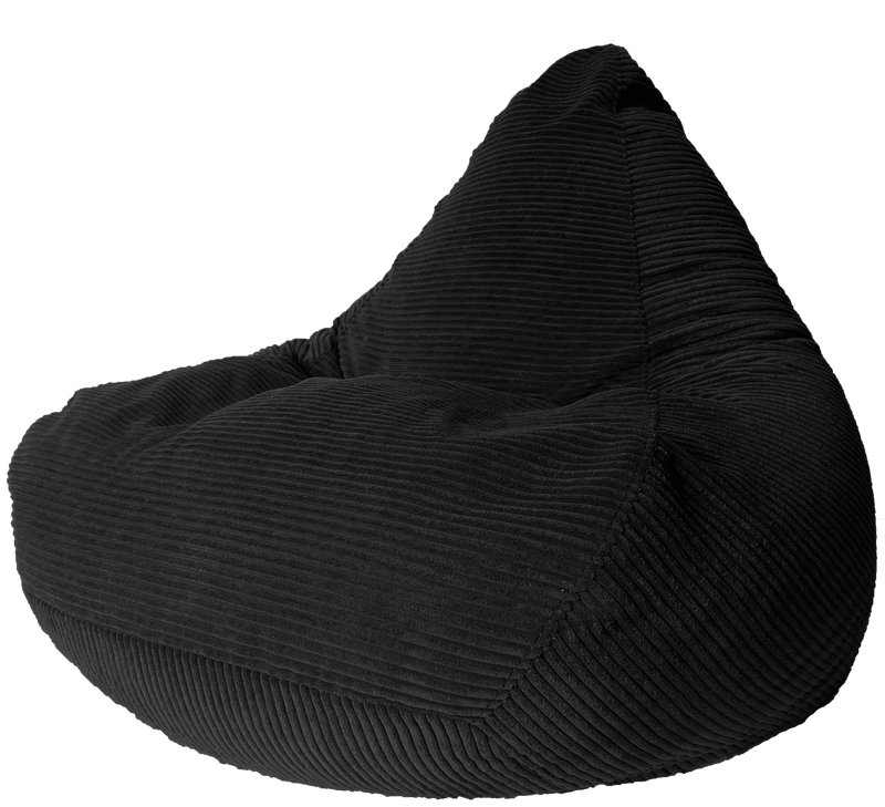 Profile Corduroy Luxury Bean Bag in Jet Black