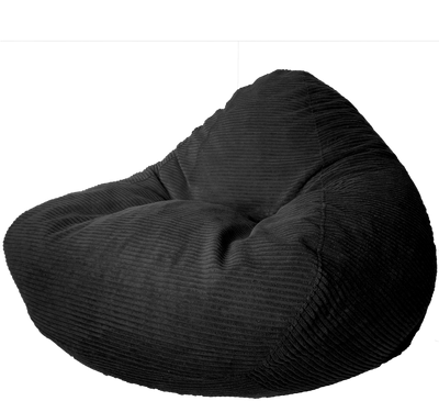 Profile Corduroy Luxury Bean Bag in Jet Black