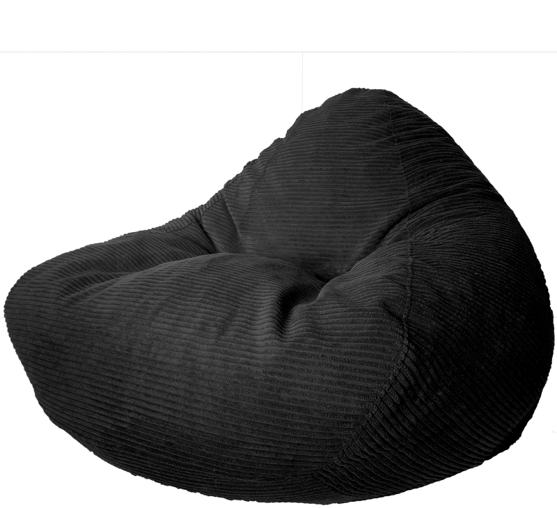 Profile Corduroy Luxury Bean Bag in Jet Black