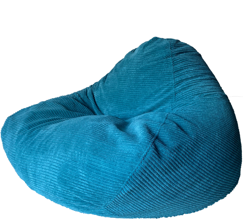 Profile Corduroy Luxury Bean Bag in Capri Blue