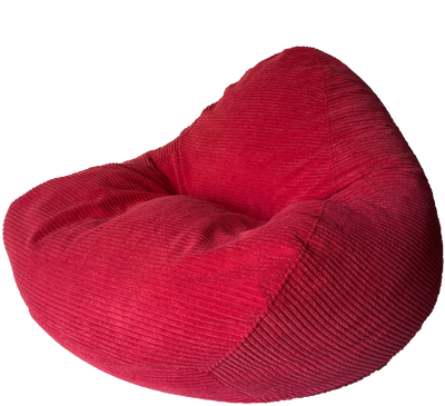 Profile Corduroy Luxury Bean Bag in Salsa Red