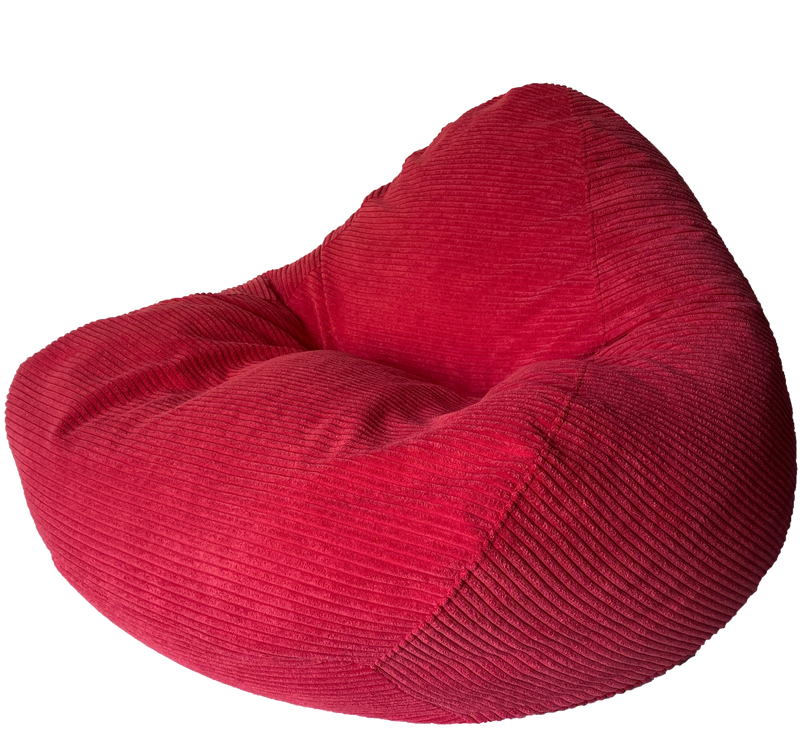 Profile Corduroy Luxury Bean Bag in Salsa Red
