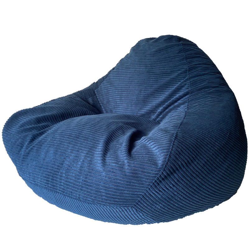 Profile Corduroy Luxury Bean Bag in Navy Blue