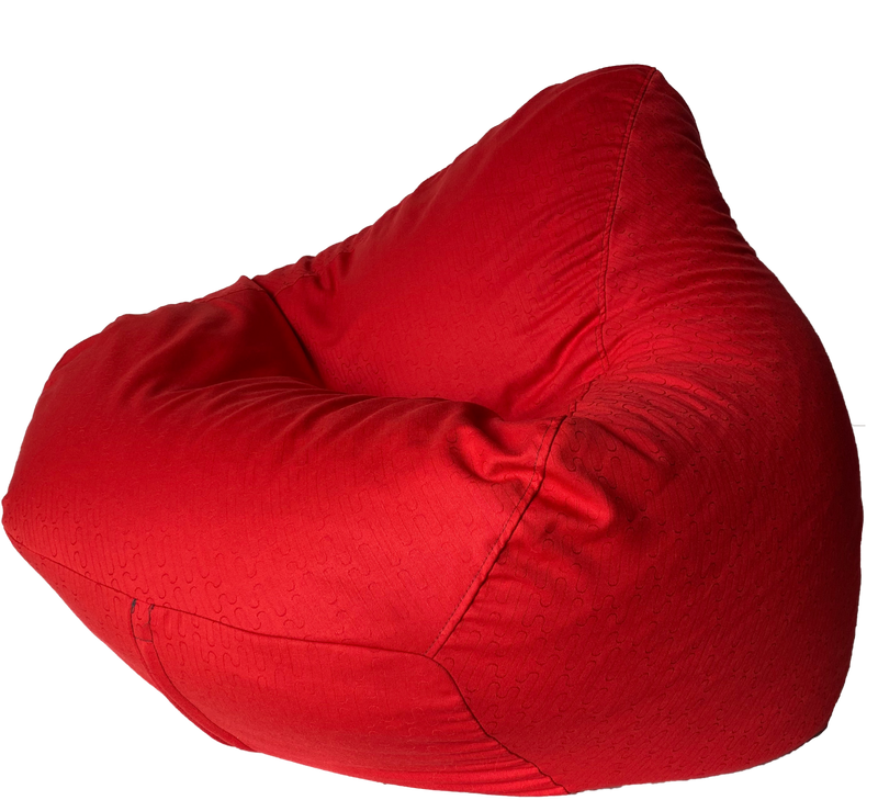 Satin Geometrics Bean Bag in Paprika H Pattern