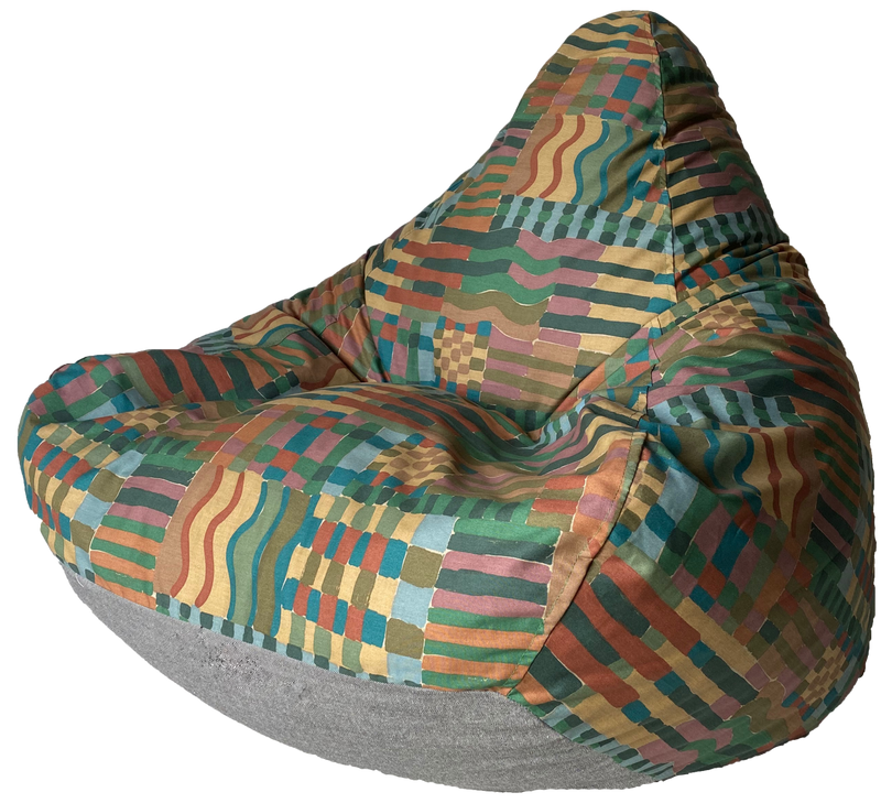 Profile Geometric Inca Green Bean Bag In Teal