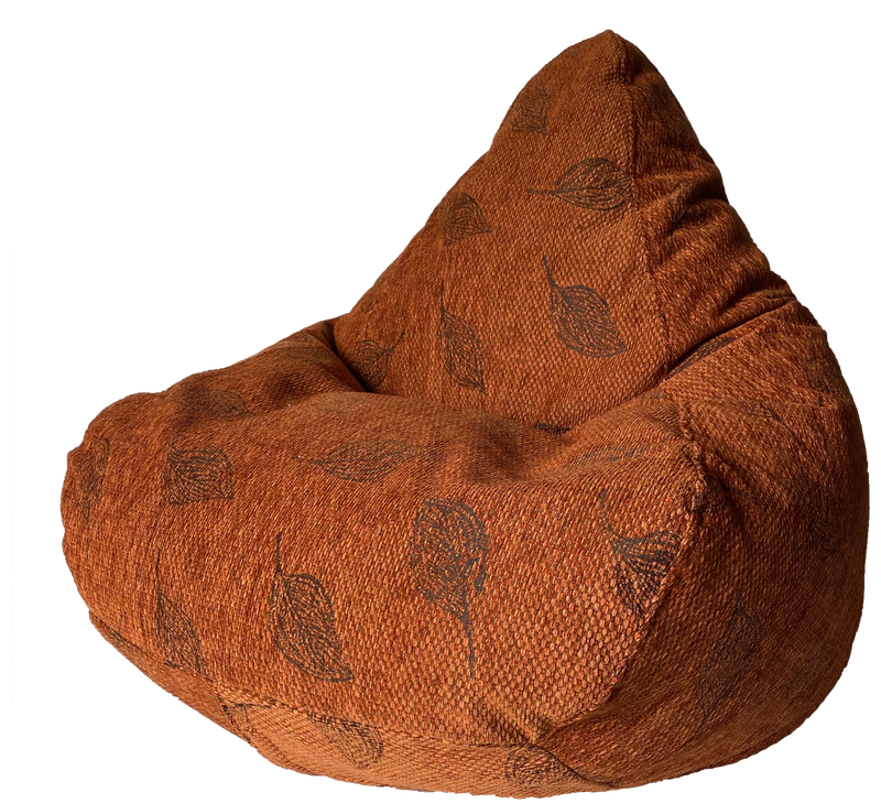 Floral Leaf Bean Bag In Orange