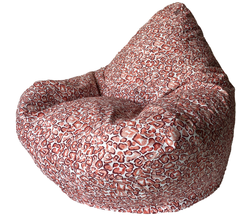 Profile Leopard Bean Bag In Sorbet Orange