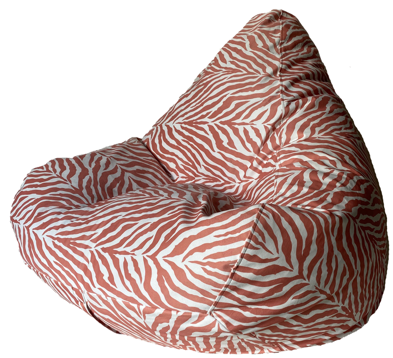 Profile Zebra Bean Bag In Sorbet Orange