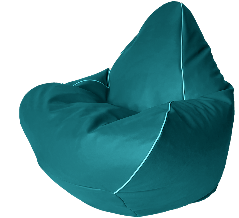 Retro Vinyl Bean Bag in Cactus Teal Green