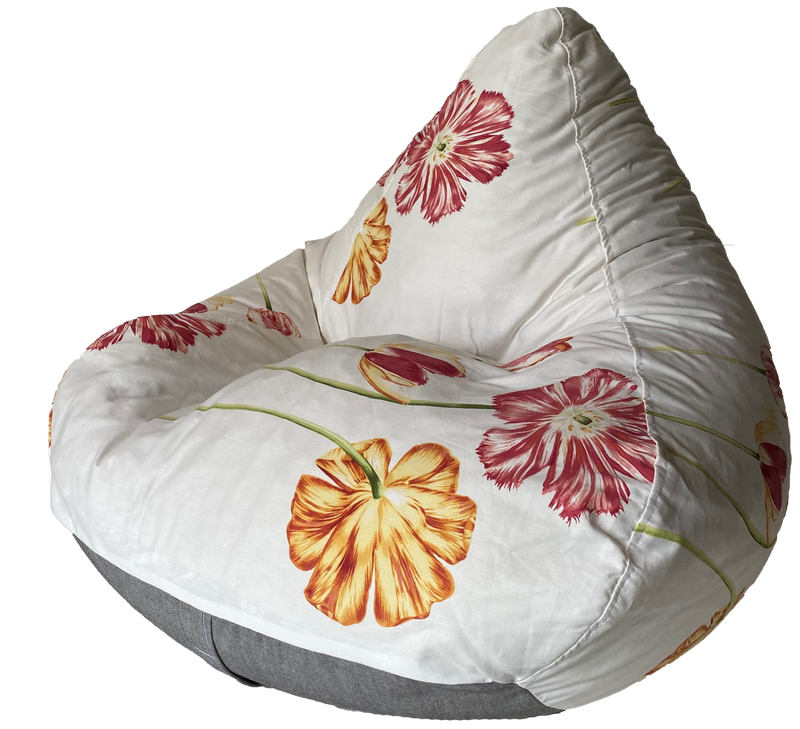 Profile Floral Bean Bag Red & Orange Tulips