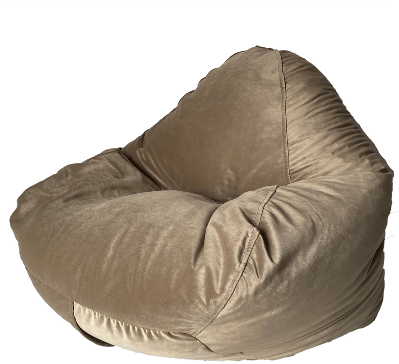 Warwick Velvet Velour Bean Bag In Tan