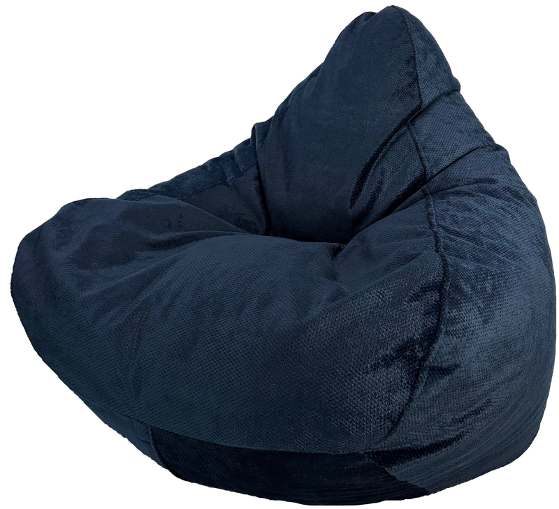 Woven Brushed Shimmer Bean Bag in Navy Blue