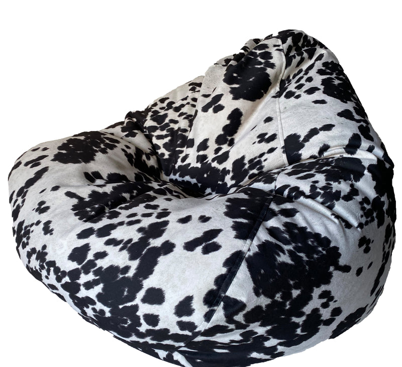 Warwick Cowgrain Macrosuede Luxury Bean Bag in Black