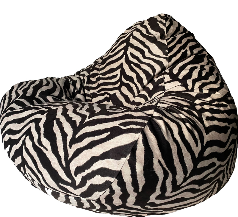 Warwick Zebra Macrosuede Luxury Bean Bag in Black