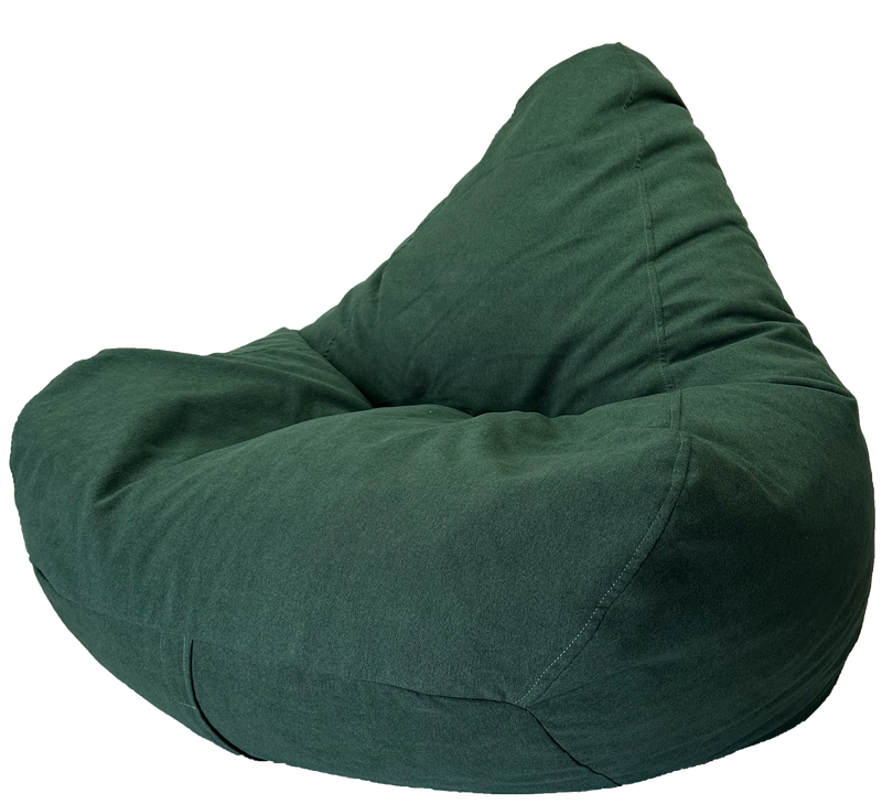 Atlas Luxury Bean Bag in Bottle Green