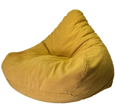 Atlas Luxury Bean Bag in Mustard Yellow