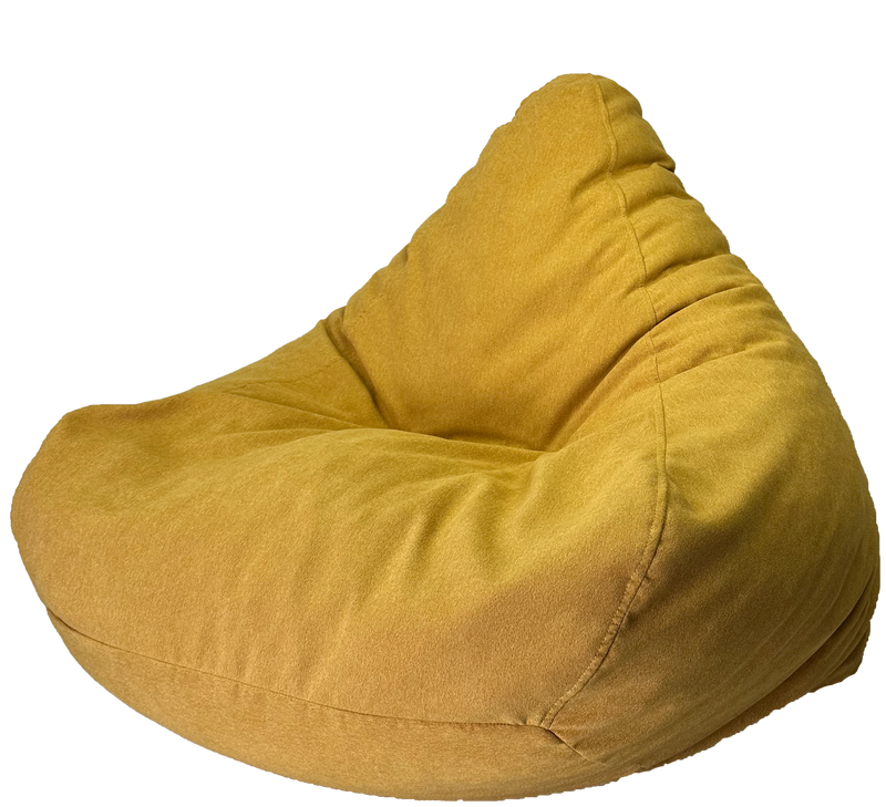 Atlas Luxury Bean Bag in Mustard Yellow