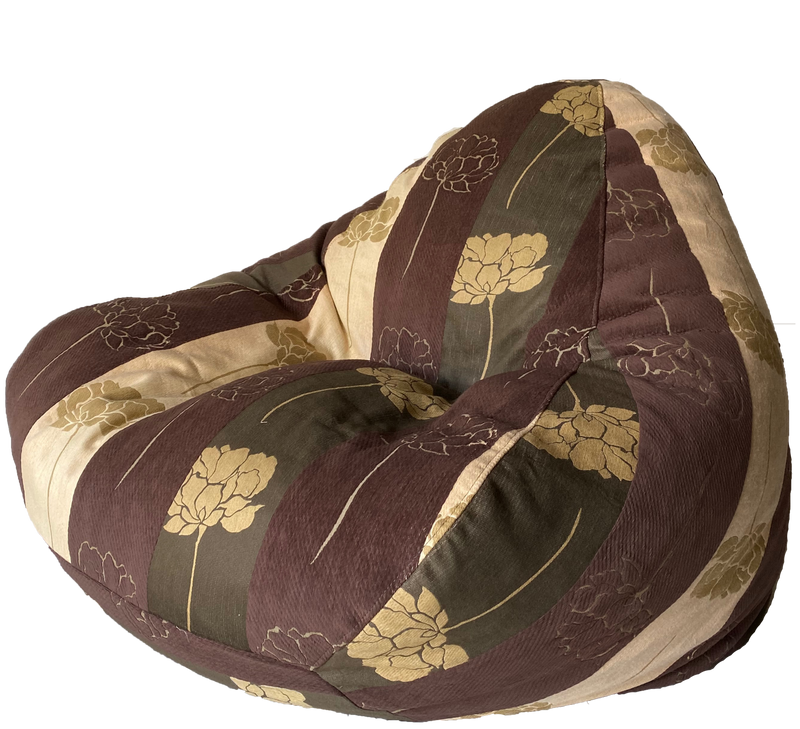Baroque Floral Brown Bean Bag