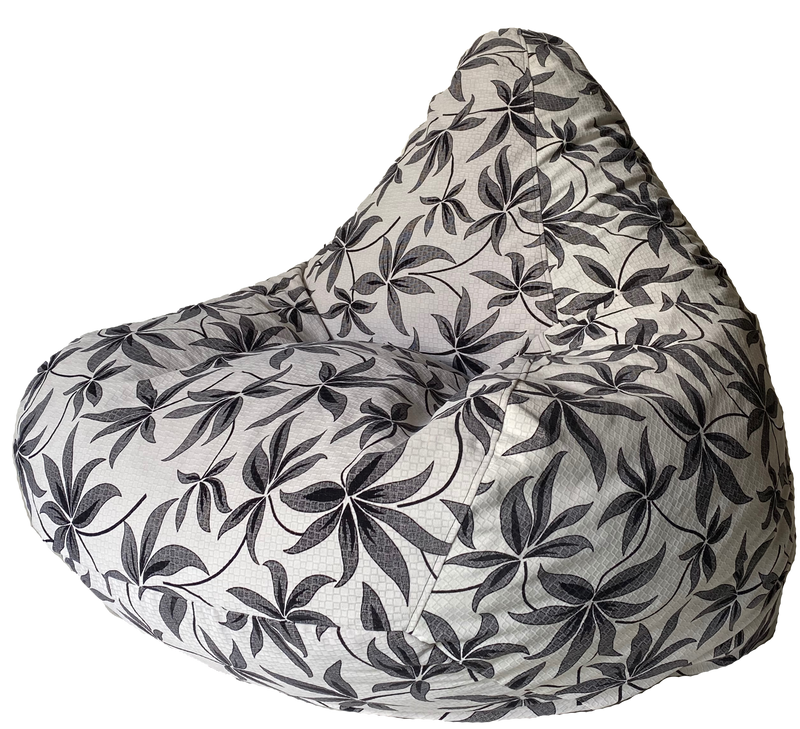 Profile Floral Bean Bag In Black Leaf