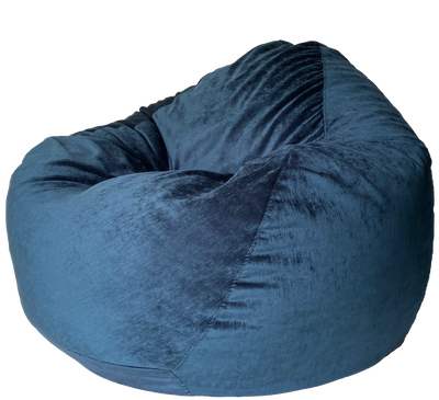 Satin Velvet Bean Bag in Blue