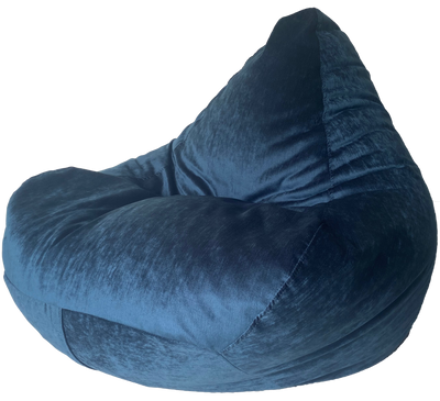 Satin Velvet Bean Bag in Blue