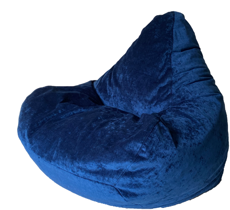 Warwick Velvet Bean Bag in Blue